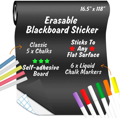 教育用の可動式接着剤黒板ウォールステッカービニール黒板ステッカー