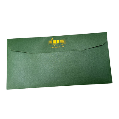 光沢のあるアート ペーパーの蛍光性の緑のギフトの封筒は印刷をカスタマイズした